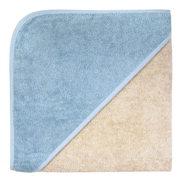 Kapuzen-Badetuch 2-farbig 80x80 cm aus hochwertigem Frottee