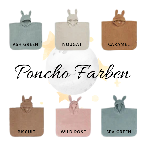 Badeponcho mit Kapuze & Ohren individuell personalisiert mit Motiv & Name