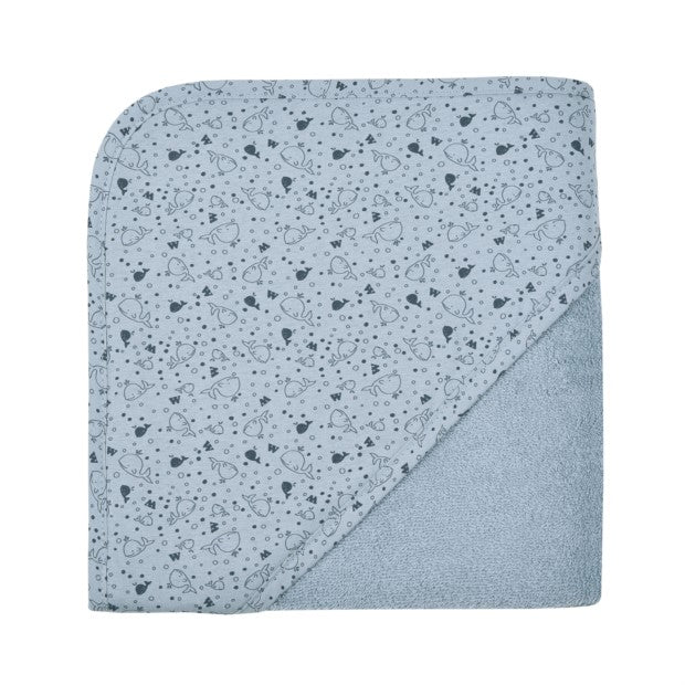Kapuzenbadetuch 80x80 cm mit bedruckter Jersey-Kapuze