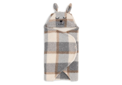 Einschlagdecke für Babyschale Hase Karo
