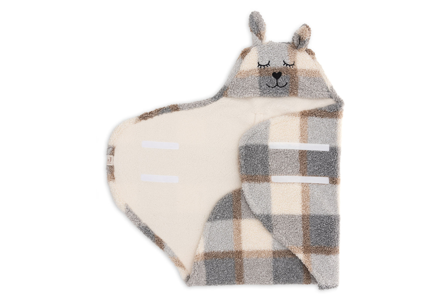Einschlagdecke für Babyschale Hase Karo