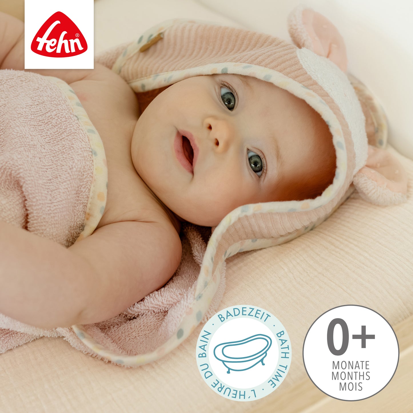 Kapuzenbadetuch Maus personalisiert