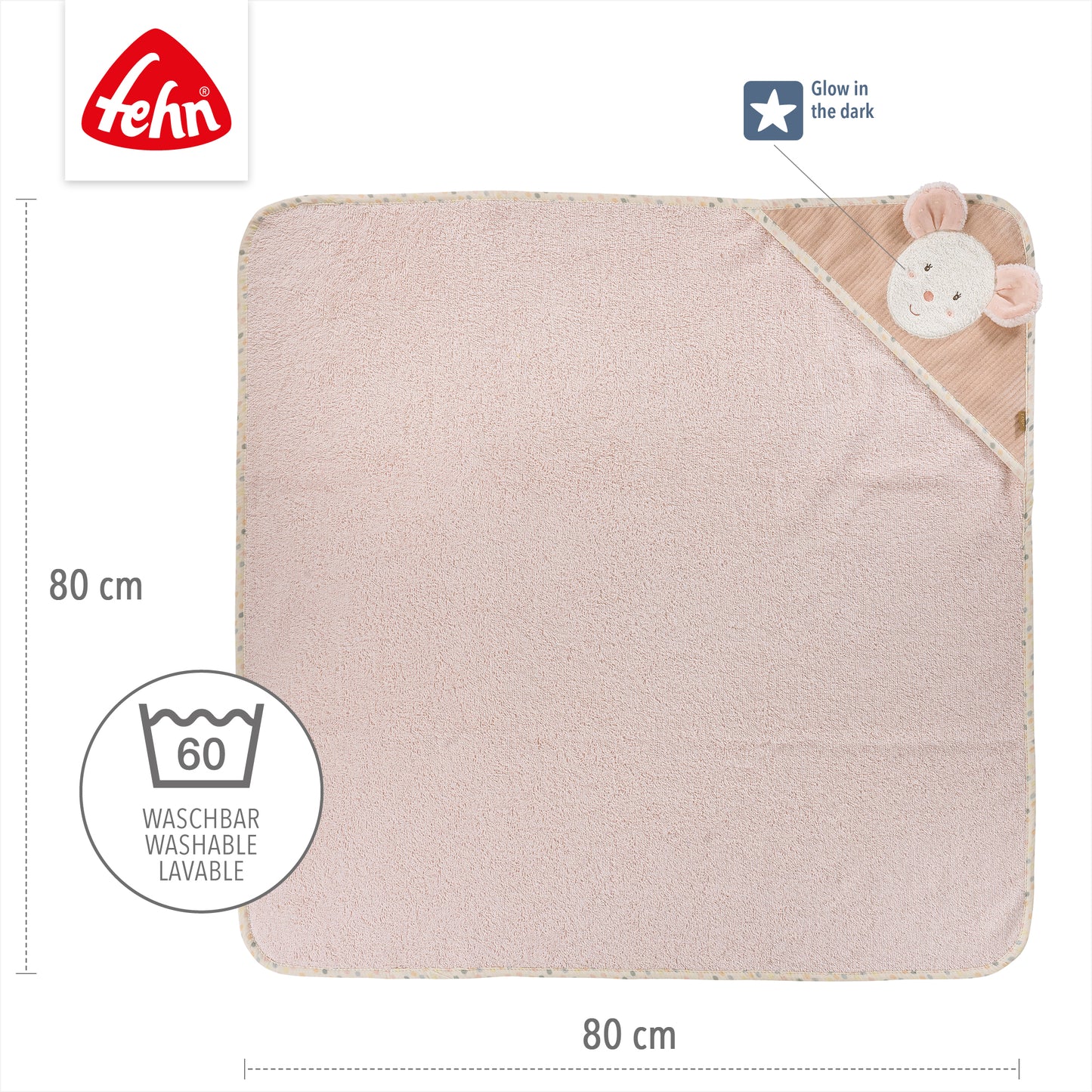 Kapuzenbadetuch Maus personalisiert