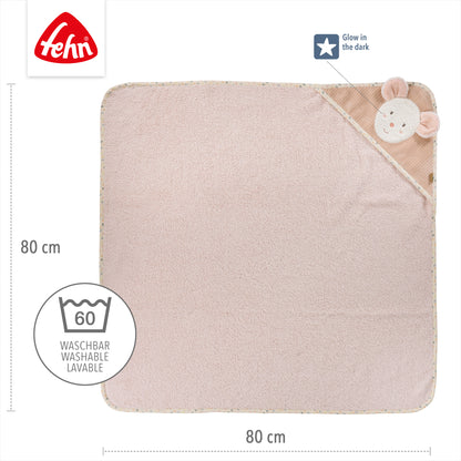 Kapuzenbadetuch Maus personalisiert