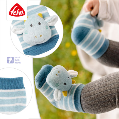 Rasselsocken Drache Einhorn Eule
