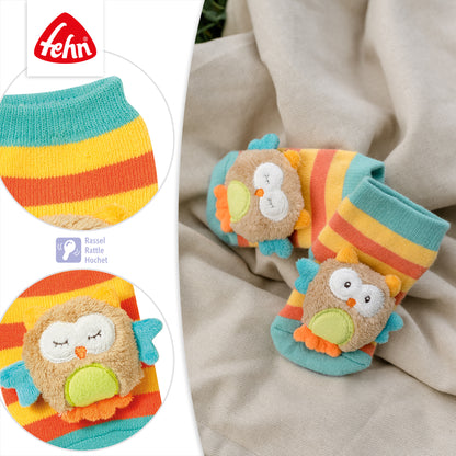 Rasselsocken Drache Einhorn Eule