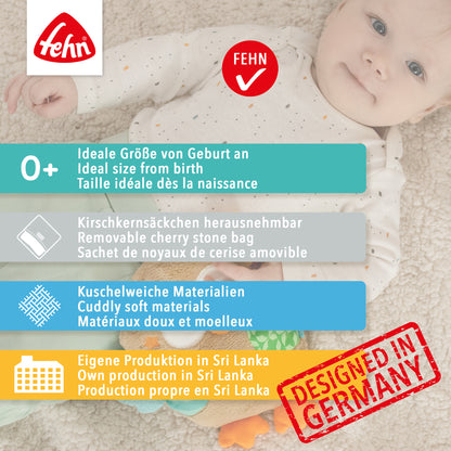 Kirschkernkissen Schaf mit Namen – personalisiertes Wärmekissen für Babys und Kinder