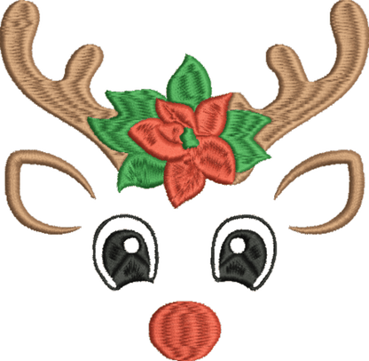 💫 Personalisierter Adventskalender Kinder bestickt mit Motiv Rentier und WunschNamen