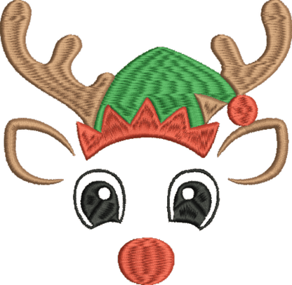 💫 Personalisierter Adventskalender Kinder bestickt mit Motiv Rentier und WunschNamen