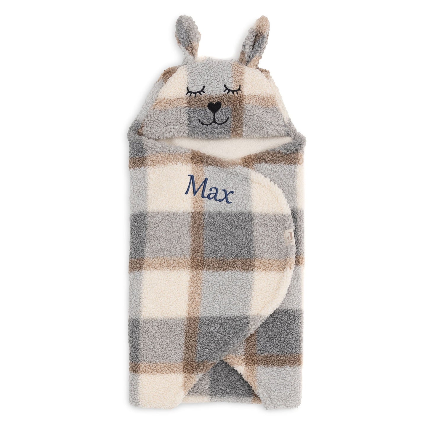 Einschlagdecke für Babyschale Hase Karo