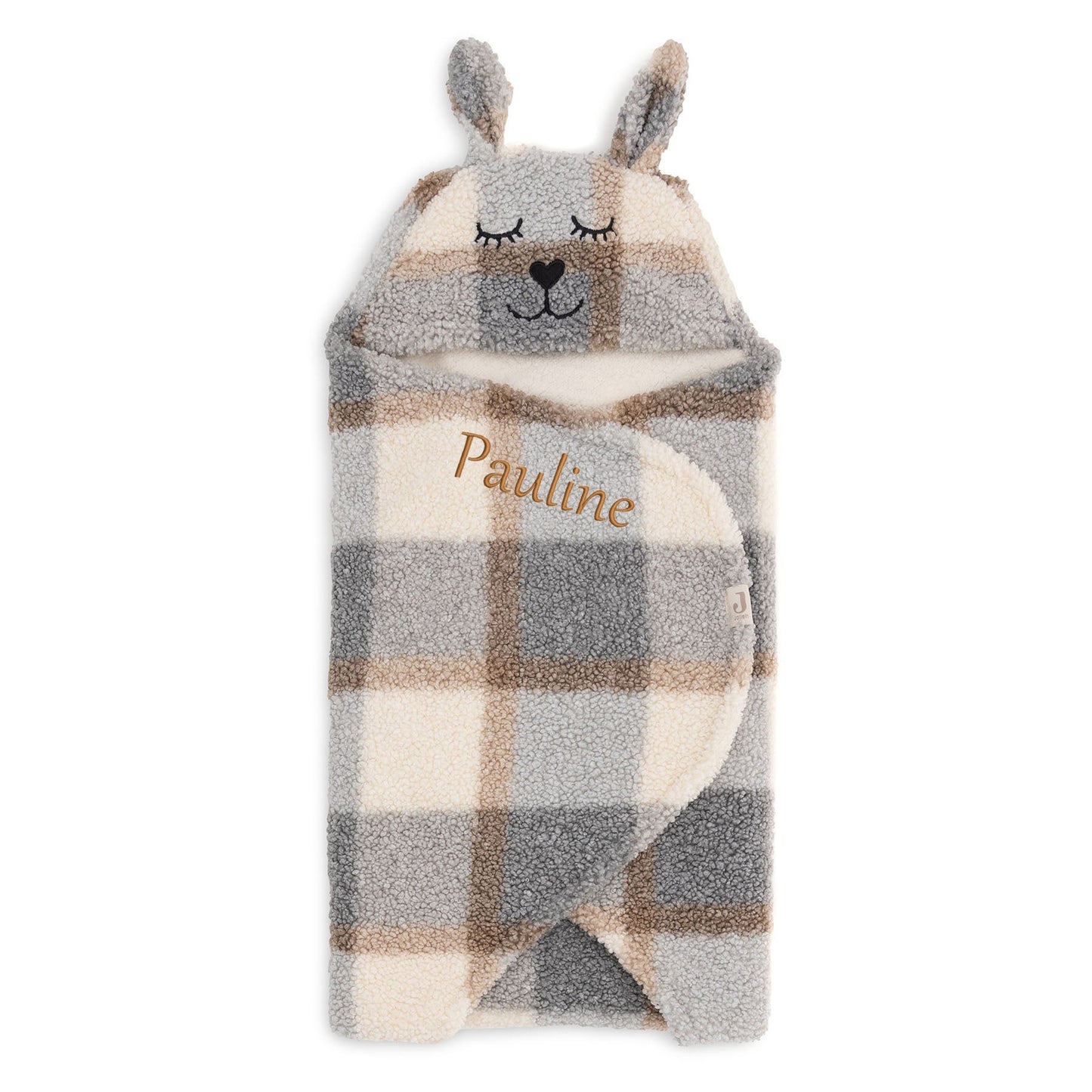 Einschlagdecke für Babyschale Hase Karo