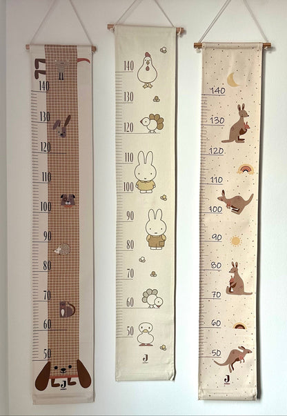 Personalisierte Messlatte Kinder - Hund | Wachstumsmesser mit Namen