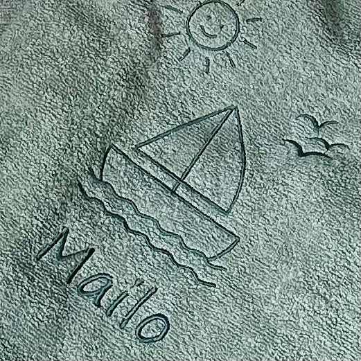 Badeponcho mit Kapuze & Ohren individuell personalisiert mit Motiv & Name