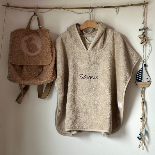 Badeponcho mit Kapuze & Ohren individuell personalisiert mit Name