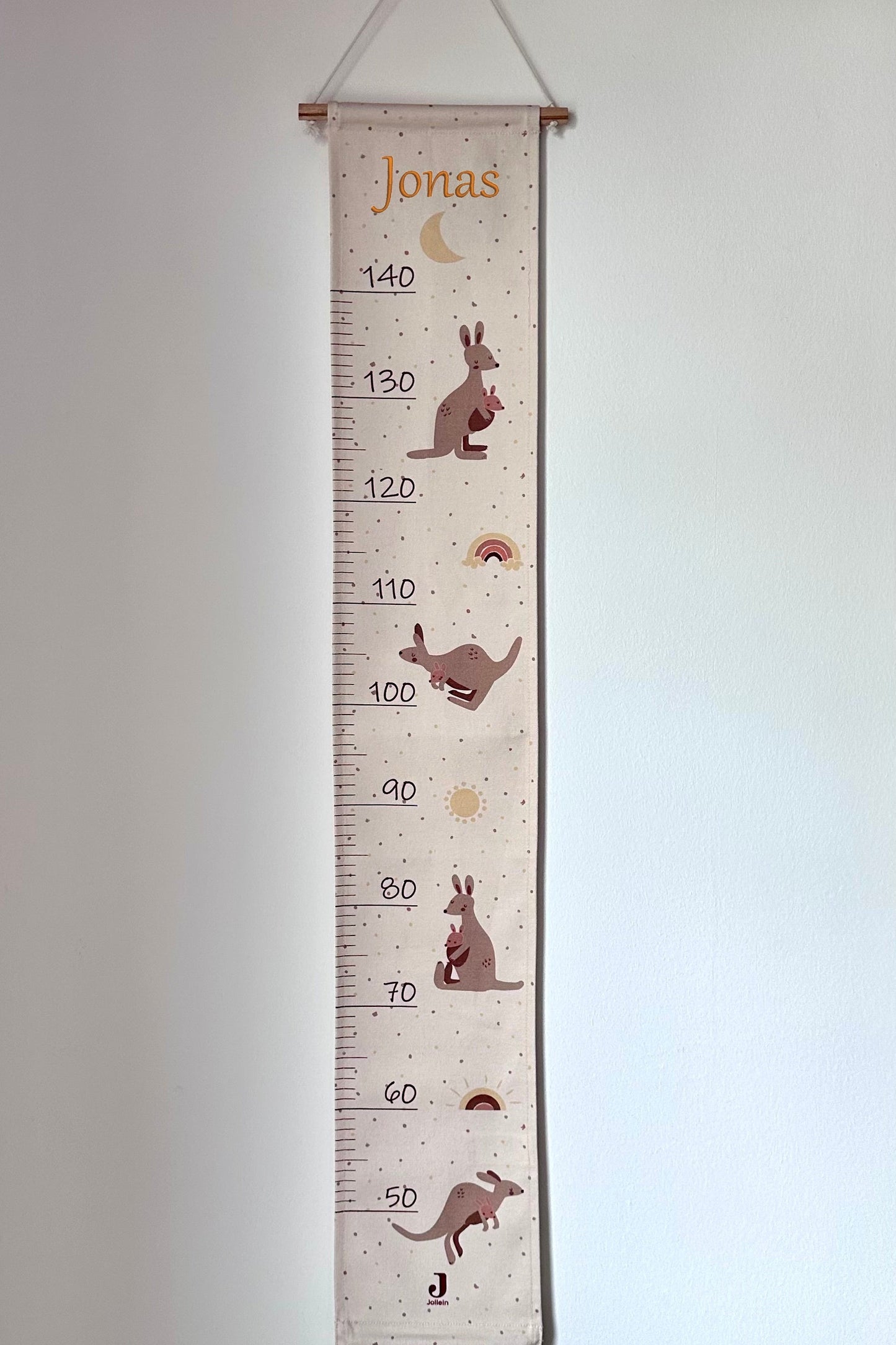 Personalisierte Messlatte Kinder - Känguru | Wachstumsmesser mit Namen