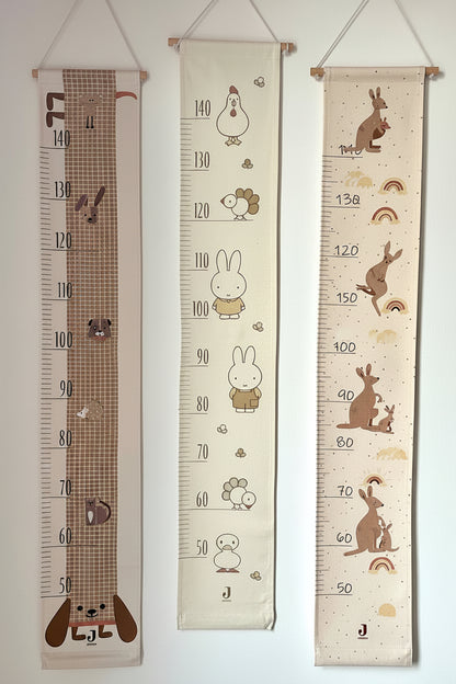 Personalisierte Messlatte Kinder - Hase Miffy | Wachstumsmesser mit Namen