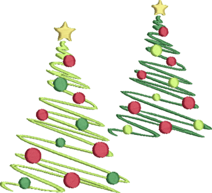 🎄 Personalisierter Adventskalender bestickt mit Tannenbäumen + WunschName