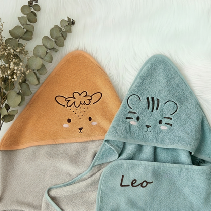 Kuscheliges Kapuzenbadetuch mit süßem Tier Motiv – Flauschig, praktisch & personalisierbar