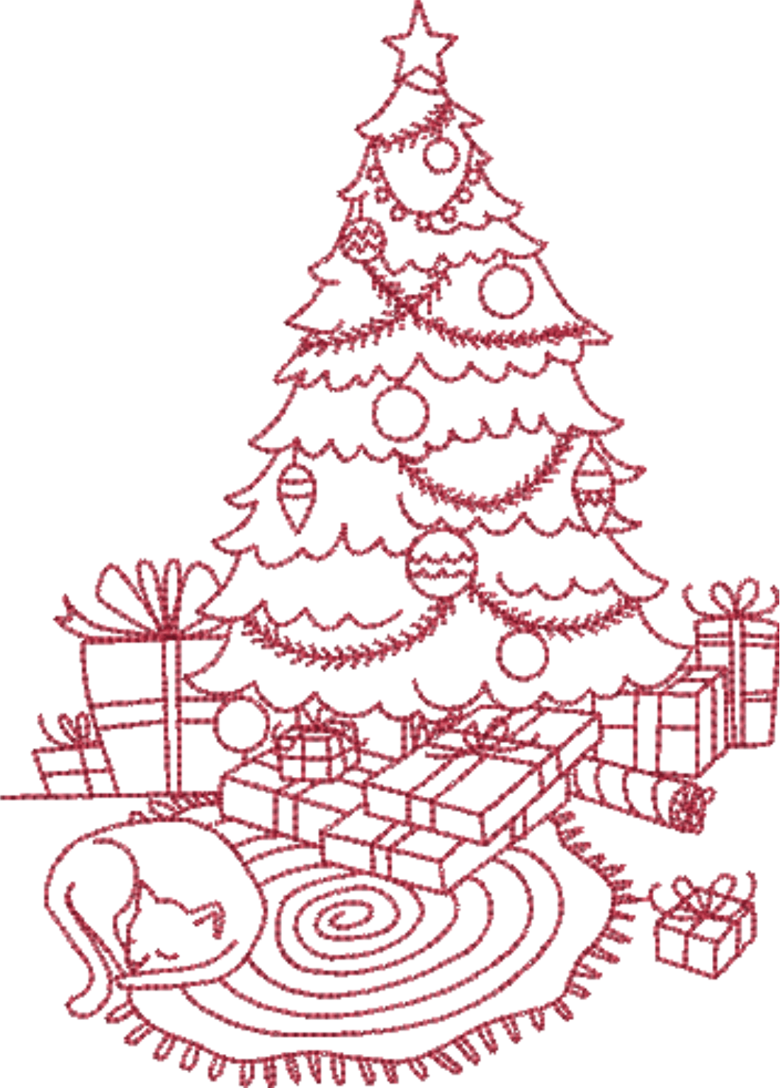 ⭐️ Personalisierter Adventskalender bestickt mit süssen vintage Motiven: Rudolf, Tannenbaum, Weihnachtsmann oder Zuckerhaus