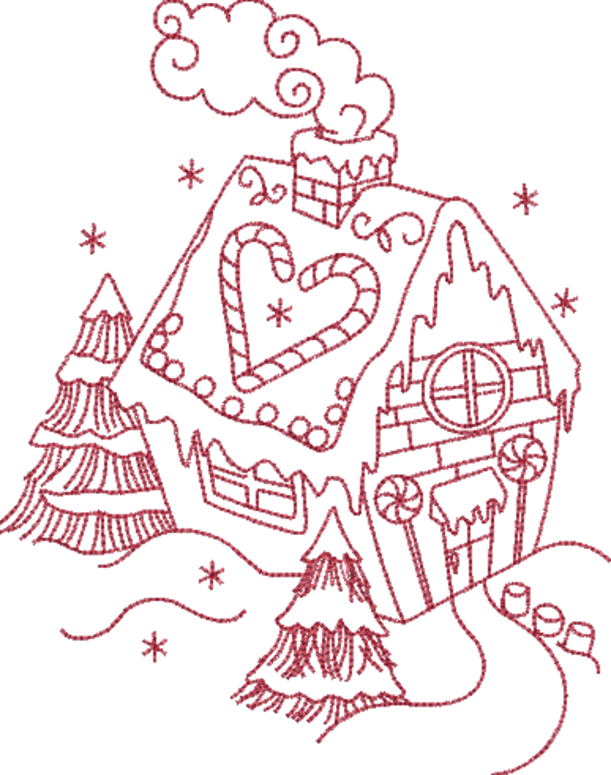 ⭐️ Personalisierter Adventskalender bestickt mit süssen vintage Motiven: Rudolf, Tannenbaum, Weihnachtsmann oder Zuckerhaus