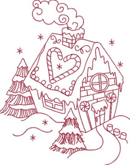 ⭐️ Personalisierter Adventskalender bestickt mit süssen vintage Motiven: Rudolf, Tannenbaum, Weihnachtsmann oder Zuckerhaus