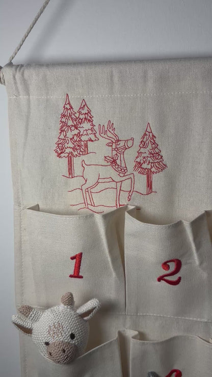 Personalisierter Adventskalender mit Vintage-Motiv und Namen